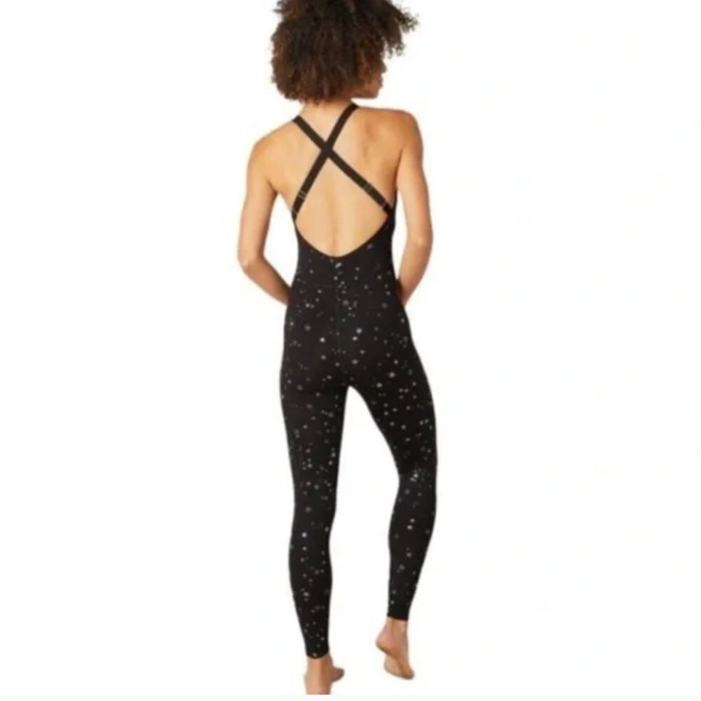 Beyond Yoga Black Star Print Jumpsuit - Picture 4 of 7